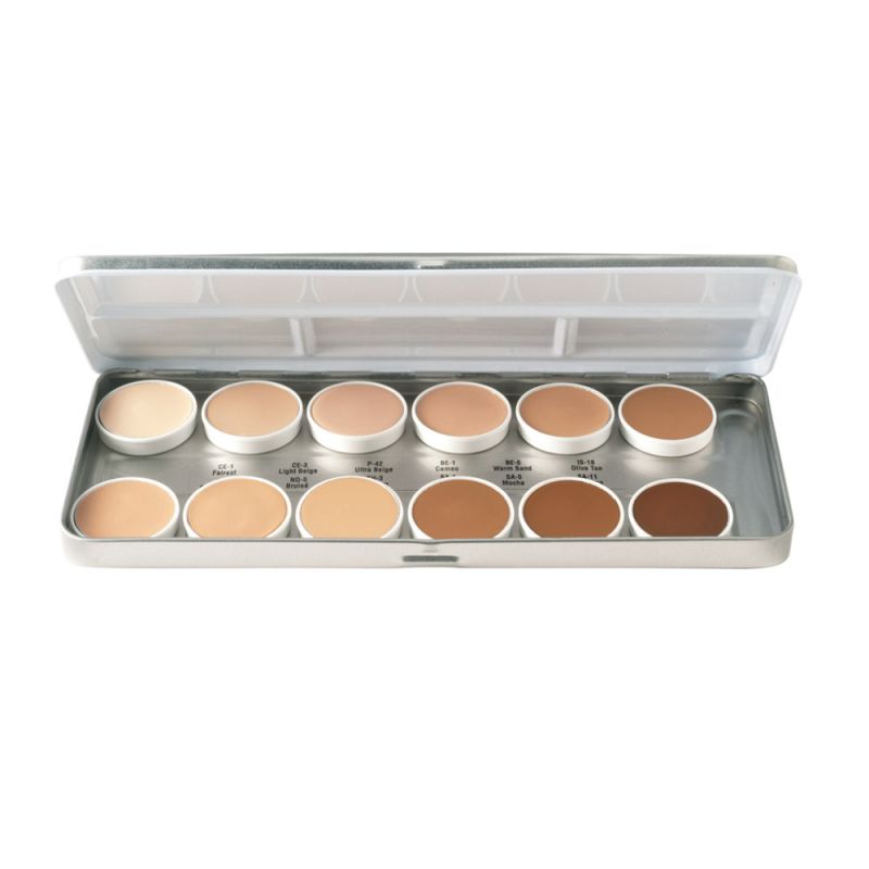 Ben Nye BNPL BFP-12 Olive-Brown Matte HD Foundation Palette - - SKU#: 174489