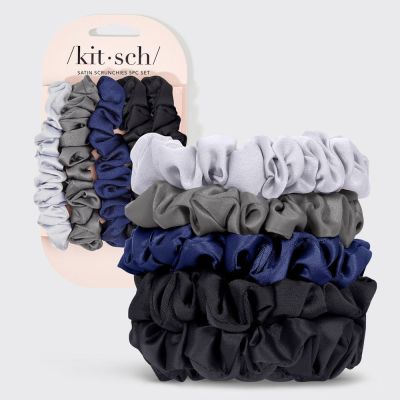 Satin Petite Scrunchies 5pc Set - Midnight 222956  